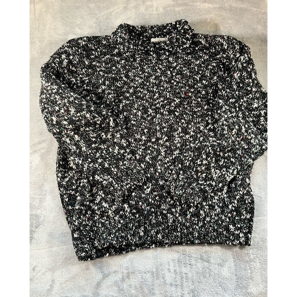 Vintage Christopher A Chunky Knit Sweater Medium Speckled Confetti Cozy Oversize